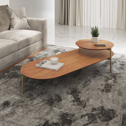 Mesa de Centro Industrial Tampo em MDF Moscow