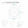 Assento Sanitário Tampa de Vaso Madeira Mdf Laqueado Convencional Oval Universal 6lpf - Preto - 3