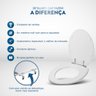 Assento Sanitário Tampa de Vaso Madeira Mdf Laqueado Convencional Oval Universal 6lpf - Preto - 4
