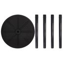 Ver imagem 2 de Mesa Plástica Redonda Desmontável Preta Mor 15151452