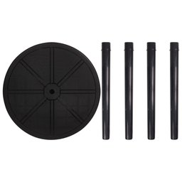Mesa Plástica Redonda Desmontável Preta Mor 15151452 - 2