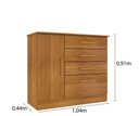 Ver imagem 3 de Cômoda moderna para quarto de casal - Chicago-Cinamomo - Tcil Móveis