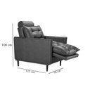 Ver imagem 3 de Poltrona Reclinável Relaxamento e Leitura Couro Híbrido Star Espresso Móveis