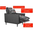 Ver imagem 6 de Poltrona Reclinável Relaxamento e Leitura Couro Híbrido Star Espresso Móveis