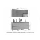 Ver imagem 2 de Cozinha Modulada Completa Rainha 4 Peças C4p22 Branca/nature - Nesher