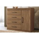 Ver imagem 1 de Cômoda Casal 1.4 Plus C/ 1 Porta e 4 Gavetas Jatoba - Santos Andirá