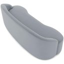Ver imagem 6 de Sofá 4 Lugares Curvo Sala de Estar Living Lótus D02 Veludo Cinza 230 cm C-317 - Lyam Decor