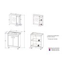 Ver imagem 4 de Gabinete Banheiro Com Cuba E Espelheira 60Cm Multimóveis Vcr10058 Castanho Argel/Branco