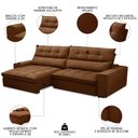 Ver imagem 3 de Sofá Retrátil Reclinável 3 Lugares 250cm Damy F05 Veludo Terracota - Mpozenato