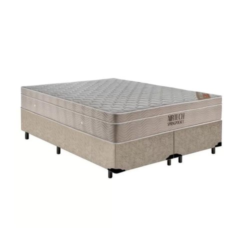 Cama Box com Colchão de Molas Ensacadas Ortobom Airtech Queen 158cm