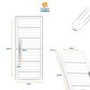 Ver imagem 7 de Porta de Aluminio Lambril 210x90cm com Puxador Super Premium Brimak Abertura Esquerda