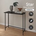 Ver imagem 2 de Mesa Dobravel Star Multiuso Escrivaninha Aparador Preta Montadastarrose