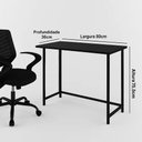 Ver imagem 3 de Mesa Dobravel Star Multiuso Escrivaninha Aparador Preta Montadastarrose