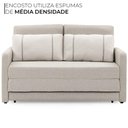 Ver imagem 4 de Sofá Cama Casal 2 Lugares Herval Aurora Linho Premium 146x194x75cm