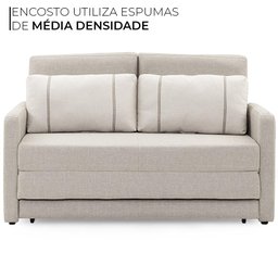 Sofá Cama Casal 2 Lugares Herval Aurora Linho Premium 146x194x75cm - 4