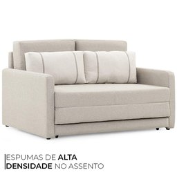 Sofá Cama Casal 2 Lugares Herval Aurora Linho Premium 146x194x75cm - 5