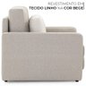 Sofá Cama Casal 2 Lugares Herval Aurora Linho Premium 146x194x75cm - 8