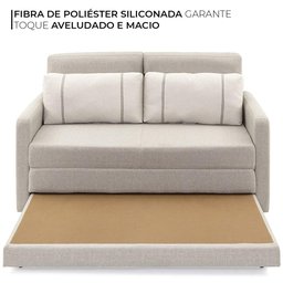 Sofá Cama Casal 2 Lugares Herval Aurora Linho Premium 146x194x75cm - 6