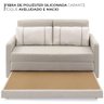 Sofá Cama Casal 2 Lugares Herval Aurora Linho Premium 146x194x75cm - 6