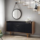 Ver imagem 2 de Buffet Ritmo para Sala de Jantar Preto/ Nature