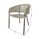 Ver imagem 6 de Kit 4 Cadeiras de Jantar em Corda Naútica Juta Sol Base Aluminio Rami