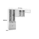 Ver imagem 4 de Kit de Cozinha Completa 3 Peças Americana (2 Armários + 1 Paneleiro) Cpt11 Branco - Henn