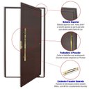 Ver imagem 3 de Porta de Aluminio Pivotante Lambril 210x100cm com Puxador Super Abertura Direita