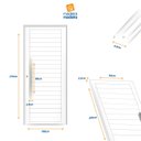 Ver imagem 7 de Porta de Aluminio Pivotante Lambril 210x100cm com Puxador Super Abertura Direita