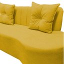Ver mais imagens de Sofá 2 Lugares Orgânico Curvo Madrid 150cm Couro Amarelo