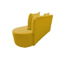 Ver imagem 7 de Sofá 2 Lugares Orgânico Curvo Madrid 150cm Couro Amarelo