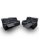 Ver imagem 7 de Conjunto de Sofás 2 e 3 Lugares Sala de Estar Reclinável Hollywood Manual Aquecimento Massagem PU Pr