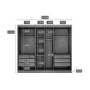 Ver imagem 4 de Módulo de Quarto Solteiro Guarda Roupa Rizon C- 6 Portas e 6 Gavetas Branco - Novo Horizonte