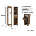 Ver imagem 2 de ARMÁRIO SAPATEIRA COM ESPELHO - JUNE MARROMmod02