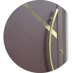 Porta de Aluminio Pivotante Lambril 210x100cm com Puxador Super Oasis Brimak - 4