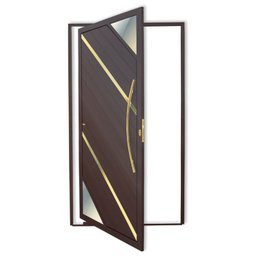 Porta de Aluminio Pivotante Lambril 210x100cm com Puxador Super Oasis Brimak - 2