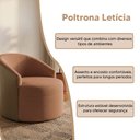 Ver imagem 2 de Poltrona Design Diferenciado Confortavel para Sala Alaranjado Leticia