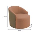 Ver imagem 4 de Poltrona Design Diferenciado Confortavel para Sala Alaranjado Leticia
