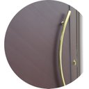 Ver imagem 4 de Porta de Aluminio Pivotante Lambril 210x120cm com Puxador Super Savana Brimak Abertura Direita Cobre/Marrom Corten Dourado