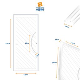 Porta de Aluminio Pivotante Lambril 210x120cm com Puxador Super Savana Brimak - 7