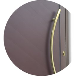 Porta de Aluminio Pivotante Lambril 210x120cm com Puxador Super Savana Brimak - 4