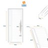 Porta de Aluminio Pivotante Lambril 210x100cm com Puxador Super Visione Brimak - 6