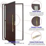 Porta de Aluminio Pivotante Lambril 210x100cm com Puxador Super Visione Brimak - 3