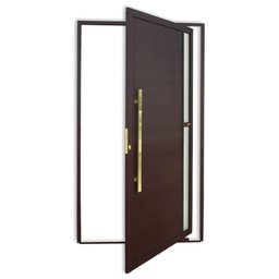 Porta de Aluminio Pivotante Lambril 210x100cm com Puxador Super Visione Brimak - 2