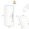 Porta de Aluminio Pivotante Lambril 210x120cm com Puxador Super Visione Brimak - 6
