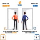 Ver mais imagens de Porta de Aluminio Pivotante Lambril 210x120cm com Puxador Super Evolution Brimak Abertura Esquerda