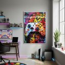 Ver imagem 1 de Quadro Decorativo Controle Xbox Branco-70x50cm Mold Preta