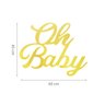 Palavra Placa Decorativa Mdf Chá Revelação Dourado 60x45 Cm - 5