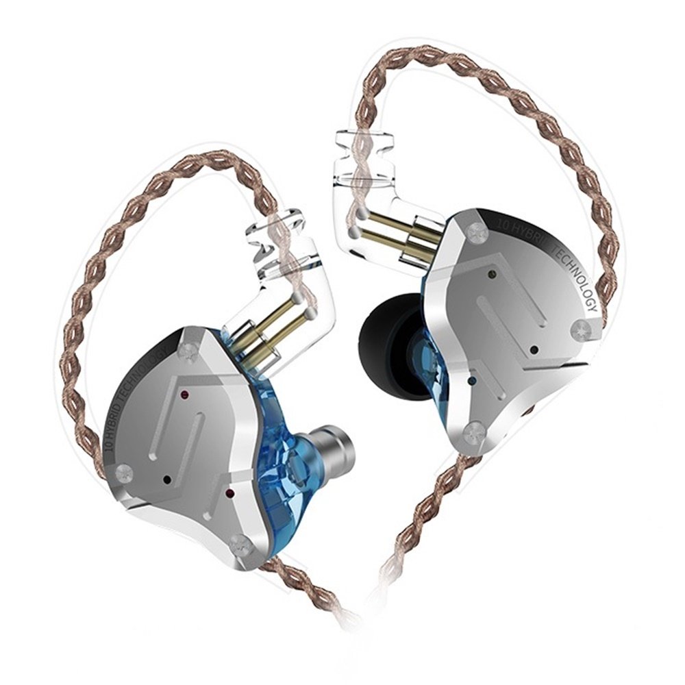 Fone de Ouvido KZ ZS10 Pro sem Microfone - Azul