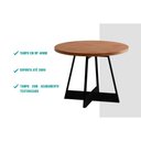 Ver imagem 5 de Mesa para Cozinha Átria 1594 Redonda Aço C/tampo Madeirado Redondo 100cm Nogal/freijo Rose -