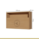 Ver imagem 2 de Armario Aereo 1pt Bascula com Relogio Condessa 120cm 100% Mdf - Carvalho - Nesher